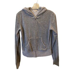 Ambiance Sweatshirt Hoodie Knit Top Women Size XS Long Sleeve Full Zip Soft Y2K